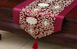 Short Length Happy Flower Table Runner Luxury Patchwork Silk Brocade Tea Table Cloth High Quality Dining Table Pads Placemat 150x33274329