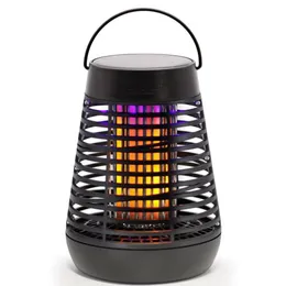 Solar Portable 1 2 Acre , Mosquito Flying Insect Killer Torch, Black