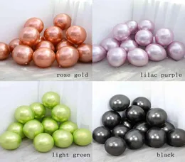 20pcs 12inch New Color Rose Gold Metallic Balloons Lilac Purple Chrome Light Green Latex Globos for Wedding Birthday Party decor Y6944965