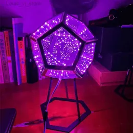Night Lights Creative Cool Art Night Lights Decoration Dodecahedron Table Lamps Children Halloween Led Cool Art Night Lamps Decoration YQ231127
