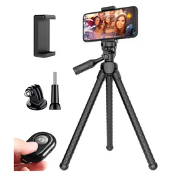 Portable And Adjustable Flexible Phone Tripods Camera Stand Holder With Remote