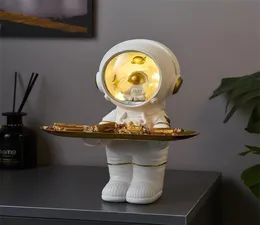 Criativo astronauta estátua bandeja de armazenamento nordic casa decoração mesa estatueta sala estar chave 2205182289059