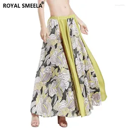 Scen Wear Floral Printed Long Kjol Tribal Dance Costume Belly Dancing Gypsy kjolar Performance Maxi