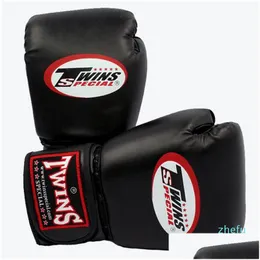 Equipaggiamento protettivo 10 12 14 Oz Guantoni da boxe Pu Leather Muay Thai Guantes De Boxeo Fight Mma Sandbag Guantoni da allenamento per uomini Donne Bambini Otunm