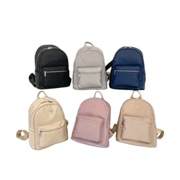 Mochilas de nailon estilo P para niños, mochilas escolares coloridas con doble hombro para niñas, mochila informal de moda para niños S0451