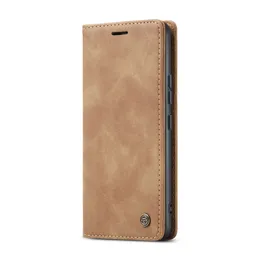 Caseme Retro Flip Leather Galaxy S23 Ultra S22 S21 S20 FE Kickstand Wallet Case för Samsung S10 S9 Plus