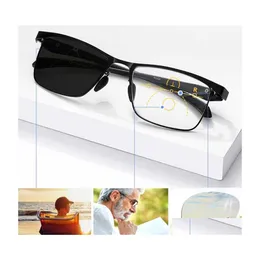 Sunglasses Progressive Mtifocal Reading Glasses Men Pochromic Eyewear Antiblue Light Presbyopic Tr90 Frame Flexible 150 Drop Deliver Dhstm