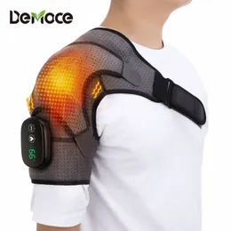 Back Massager Heating Vabration Shoulder Massage Brace 3 Levels Physiotherapy Therapy Pain Relief Left Right Electric Battery Heated Massage 230426