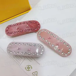 Designer Letters Hair Clip Barrettes Shining Diamond Acrylic Classic Hair Pins for Girls Women Party Jewelry Gift