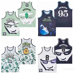 Movie Dead Presidents Movie Jerseys Basketball 95 Anthony Curtis 8 Conspiracy Theory Money PAGS 1995 Vintage Pullover College Breattable High School Sydd Good