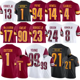 Jahan Dotson Terry McLaurin Washingtons Futebol Comandantes Jerseys Sam Howell Jamison Crowder Antonio Gibson Emmanuel Forbes Brian Robinson Jr Daron Payne