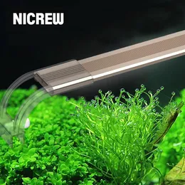 Belysningar Nicrew Sunsun ADP Aquarium LED Lighting Clipon Lamp för Fish Tank 63007500K Ultra Thin Thin Aluminium Alloy Aquarium Lighting Light