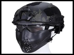 Foldbar Half Face Mesh Mask Style Bekväm justerbar Tactical Lower Face Protective Airsoft Mask3029837