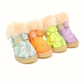Bot köpek boot köpek köpek pamuk ayakkabılar kış sıcak ve rahat saçma giyimsiz giyimli köpek ayakkabıları yavru kedi topuk kış botlar