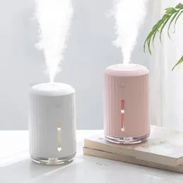 Humidifiers 320ml Household Car Mini Air Humidifier Automobile Ultrasonic Fragrance Night Essential Oil Diffuser Cold Fog Spray 230427