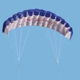Akcesoria latawców Rainbow Parachute na świeżym powietrzu zabawa podwójna linia Parafoil Sport Beach Kid Funny Toy Shocker Education S SKODIVIVE 230426