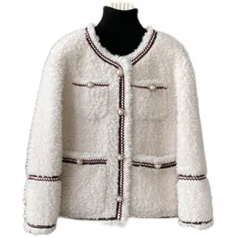 Fur PUDI Women Wool Fur Coat Jacket Winter Female Girl Real Sheep Shearing Parka Overcoat CT1103