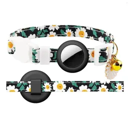 Collari per cani per Air Tag Cat Collar Kitten Breakaway con supporto in silicone Girl Boy Cats Black