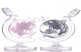 Glasbong im Globus-Stil, Kartendruck, Wasserpfeifen, bunte Dab-Rig-Wasserpfeife, 728 Zoll hoch, 14-mm-Verbindung mit Kopf4508650
