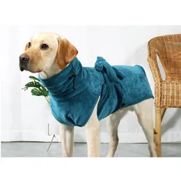 Havlu 2020 yeni evcil köpek bornoz kalın süper emici havlu küçük/büyük köpek duş kurutma bornoz ayarlanabilir giyilebilir havlu 7 Boyutlar