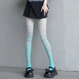Sexy Socks Fishnets Gradient Stockings Lolita Tights Anime Cosplay Mesh Party Club Kawaii Pantyhose for Women Girls 230427