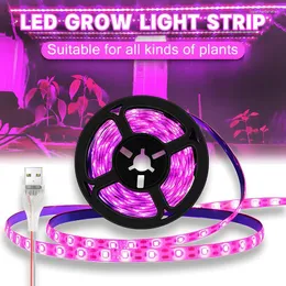 Grow Lights LED Plant Light Strip 5V USB 1-5m Full Spectrum Waterproof Chip For Greenhouse Flower Seedling Tent Hydroponic