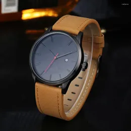 Wristwatches Sdotter Fashion Big Dial Military Quartz Men Watch Leather Sport Watches High Quality Clock Wristwatch Montre Homme Horloges