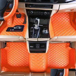 Floor Mats Carpets Custom Fit Car Specific Waterproof Pu Leather Eco Friendly Material For Vast Of Model And Make 3 Pieces Fl Set Dh07D