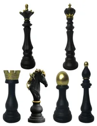 Украшение для вечеринки, скандинавские шахматные фигуры из смолы, скульптура, орнамент, статуя Po, реквизит, офисный декор1811385