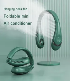 Rechargeable Protable Silent Bladeless Hanging Neck Air Conditioner Fan 3 Speed Adjusted Travel Outdoor Halter Cooler 2205056346008