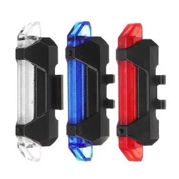 Bike Lights USB Rechargeable Waterproof Mountain Bike Lamp Warning Cycling Taillight LED Headlight Tail Light For MTB Bike Accessories P230427