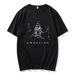 Herren T-Shirts Radiohead Amnesiac T-Shirt Nettes Schreimuster T-Shirt Band Rock Lustige Musik Tops 100 Baumwolldruck Lose Album T-Shirts Damen Herren 230426