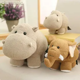 박제 봉제 동물 20cm 하마 장난감 귀여운 큰 귀 코끼리 인형 아이를위한 생명의 집 책상 장식 생일 선물 소년