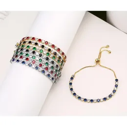 Link Bracelets Chain Hecheng 5mm Tennis para mulheres Scutando jóias