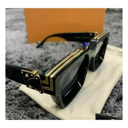 Solglasögon 2022 Luxury Millionaire 96006 FL Frame Vintage Designer för män Shiny Gold Sell Sell Plated Top Drop Delivery Fashion Accessori DH7BD