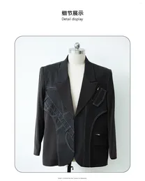 남자 정장 AS0651 패션 코트 재킷 2023 활주로 고급 유럽 디자인 파티 스타일 의류