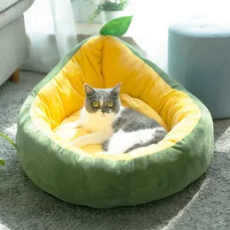 Mats Pet Dog Bed For Large Big Small Dog Cat House Cute Shape Crystal Velvet Mat Sofa Dog Cat Warm Sleeping House Dropshipping