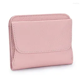 Brieftaschen Frauen Brieftasche Luxus Bifold Weibliche Leder Münze Tasche Dame Candy Farben Mini Geldbörse Japanischen Stil Kurzen Kartenhalter 2023