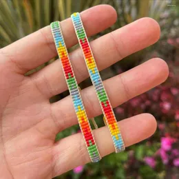 Bağlantı bilezikler go2boho basit bilezik pulsera fina dostluk ince takı tohumu boncuklu mücevherler miyuki boncuklar bayanlar için homme