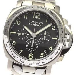 Watch Designer Mens Paneraiis Luminor Pam00072 Chronograph Black Dial Automatic Men's Luxury Full Stainless steel Waterproof Wristwatches