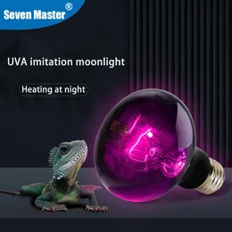 Lighting Reptile UVA Heat Lamp Bulb For Pet Turtle Lizard Snake Lguanas UV Simulates Moonlight E27 Habitat Lighting Spot Lamps At Night