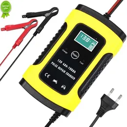 Car Battery Charger 12V 6 Amp Intelligent Fully AutomaticMaintainer with LCD Screen Display Impulse Repair 3 Stage Charging