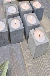 Concrete tealight Holder Molds Candlestick Silicone for Cement DIY Vessel 2107226913735