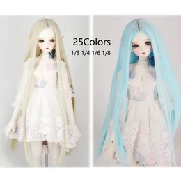 Dockor BJD WIG 25 färger att välja mellan 13 14 16 18Fashion Långt hår SD 230427