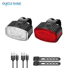 Bike Lights Bicycle Light Night Riding LED Taillight USB Charging Warning Light Bicycle Equipment Portable Mountain Bike Cycling Rear Light P230427