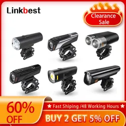 أضواء الدراجة Linkbest Bicycle Light 1000 Lumens USB قابلة لإعادة الشحن للضوء الأمامي للدراجة المصباح يدوي ماء ماء مصباح خوذة المصباح P230427