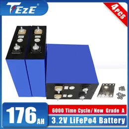 4-16pcs lifepo4 배터리 3.2V 176AH 충전식 철 포스페이트 배터리 DIY 12V 24V 48V 해양 태양계