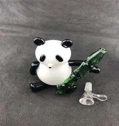 2018 Ganzglas-Panda-Bong, individuelle Glasbong, Schüssel für den Transport, 14 mm, 4890432