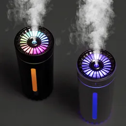 Inne domowe ogród Pelembap Ultrasonik 300 ml Portabel Pembuat Kabut Penyegar Udara Mobil USB Fogger Dengan Lampu Malam Led Warna PeyeBar Aroma Rumah 230426