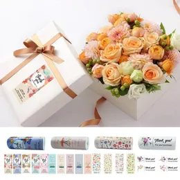 Gift Wrap Package Decoration 150PCS Thank You For Your Purchase Stickers Sealing Labels Greeting Decals Small Bussiness Flower Pattern